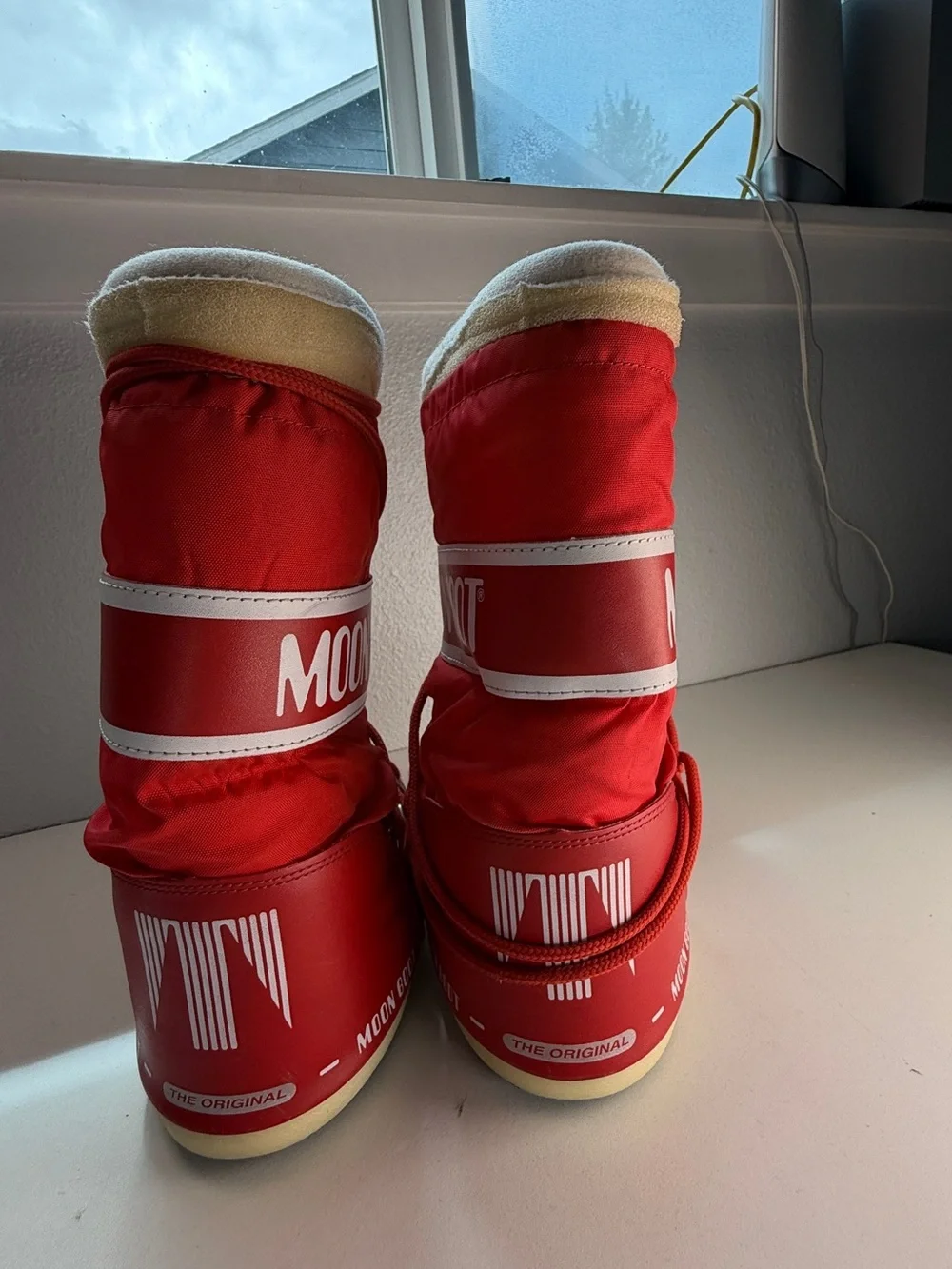 Moon Boot Original Red Nylon Snow Boots kids EU 31 34 Kids 13.5 - 2.5